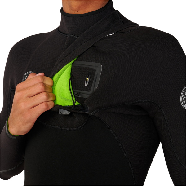2027 Rip Curl Hombres Elasto 5/4mm Zip Free Neopreno 18VMFS - Black